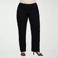 24seven Comfort Apparel Womens Plus Skinny Mid Rise Pant
