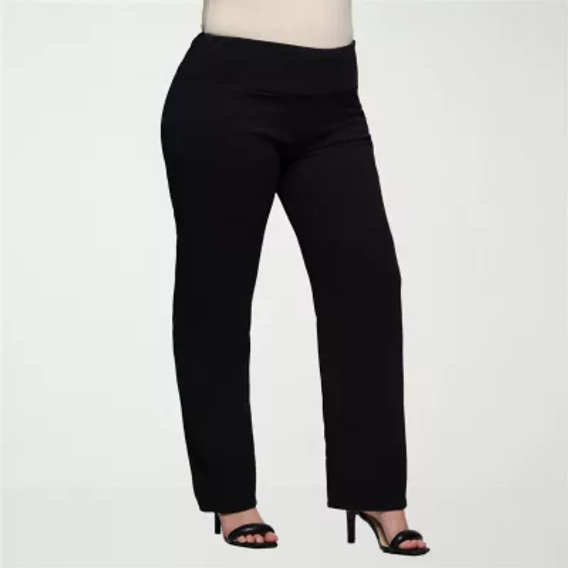 24seven Comfort Apparel Womens Plus Skinny Mid Rise Pant