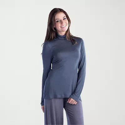 24seven Comfort Apparel Womens Plus Long Sleeve Turtleneck