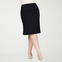 24seven Comfort Apparel Womens Plus A-Line Skirt