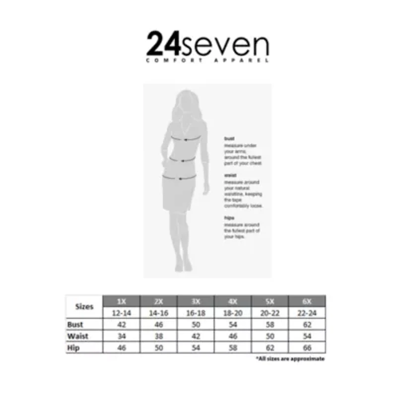 24seven Comfort Apparel Plus Womens Square Neck Elbow Sleeve Tunic Top