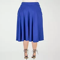 24seven Comfort Apparel Womens Plus Pleated Skirt