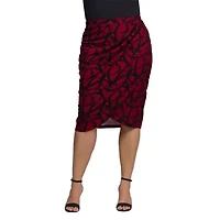 24seven Comfort Apparel Womens Plus Pencil Skirt
