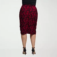 24seven Comfort Apparel Womens Plus Pencil Skirt