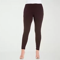 24seven Comfort Apparel Womens Knit 28 1/2" Plus 7/8 Ankle Legging