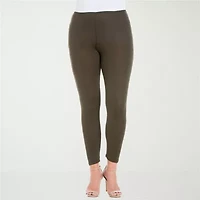 24seven Comfort Apparel Womens Knit 28 1/2" Plus 7/8 Ankle Legging