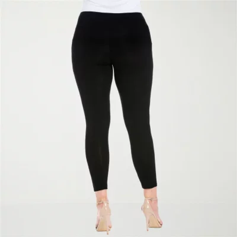 24seven Comfort Apparel Womens Knit 28 1/2" Plus 7/8 Ankle Legging