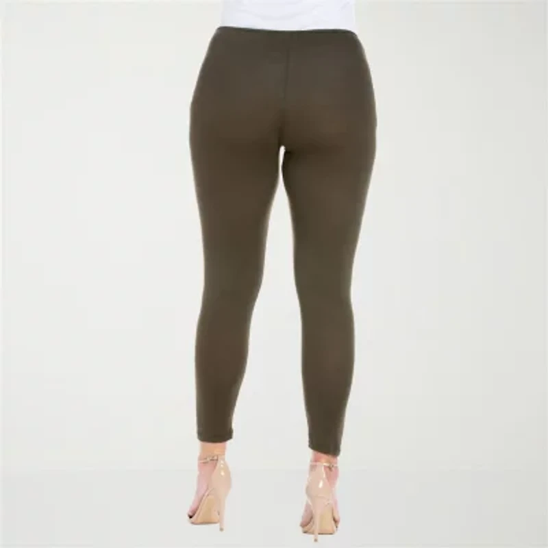 24seven Comfort Apparel Womens Knit 28 1/2" Plus 7/8 Ankle Legging