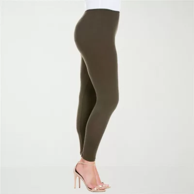 24seven Comfort Apparel Womens Knit 28 1/2" Plus 7/8 Ankle Legging