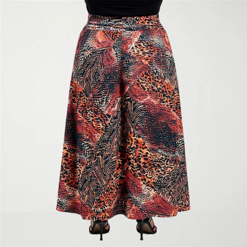 24seven Comfort Apparel Womens Plus Maxi Skirt