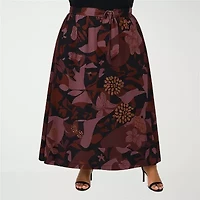 24seven Comfort Apparel Womens Plus Maxi Skirt
