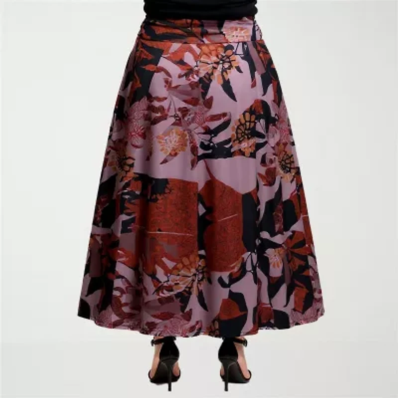 24seven Comfort Apparel Womens Plus Maxi Skirt