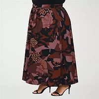 24seven Comfort Apparel Womens Plus Maxi Skirt
