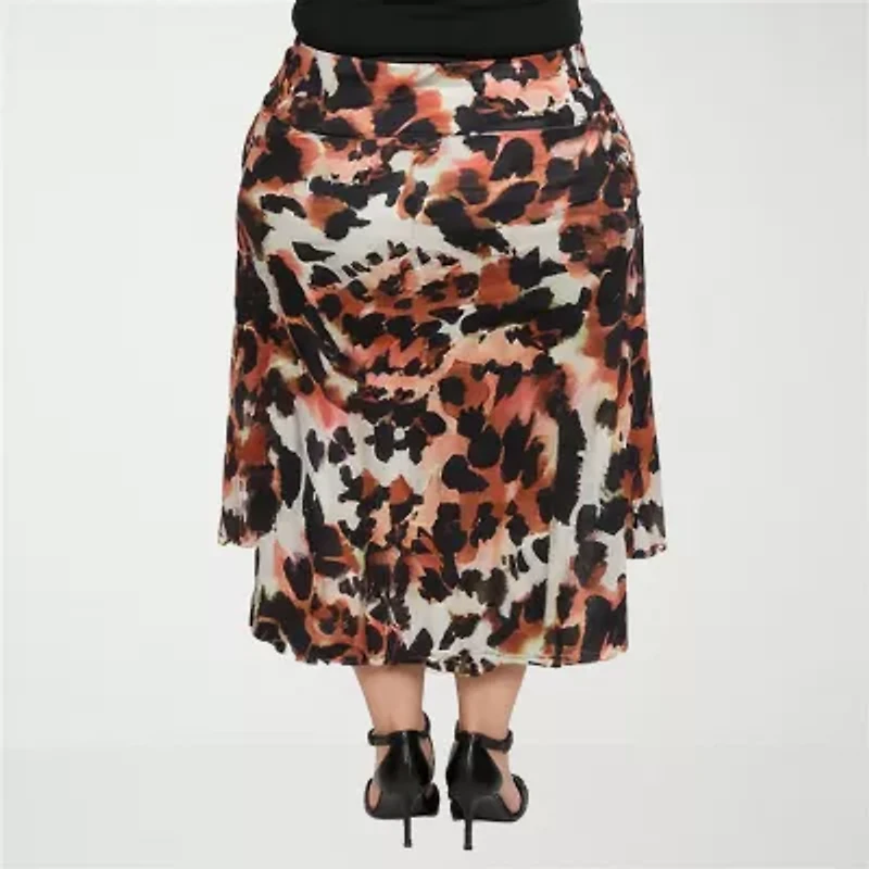 24seven Comfort Apparel Womens Plus Maxi Skirt