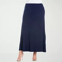 24seven Comfort Apparel Womens Plus Maxi Skirt