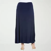 24seven Comfort Apparel Womens Plus Maxi Skirt