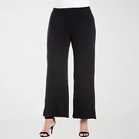 24seven Comfort Apparel Womens Plus Flare Palazzo Pant