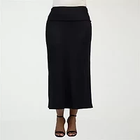 24seven Comfort Apparel Womens Plus Maxi Skirt