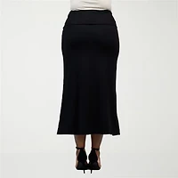 24seven Comfort Apparel Womens Plus Maxi Skirt