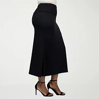 24seven Comfort Apparel Womens Plus Maxi Skirt