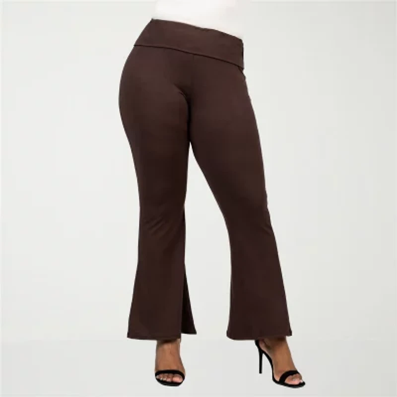 24seven Comfort Apparel Womens Plus Flare Sweatpant