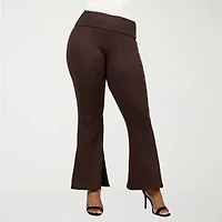 24seven Comfort Apparel Womens Plus Flare Sweatpant