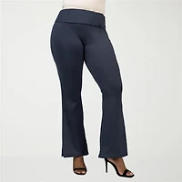 24seven Comfort Apparel Womens Plus Flare Sweatpant