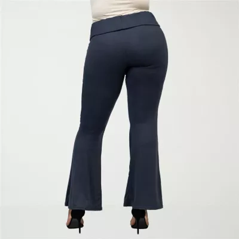 24seven Comfort Apparel Womens Plus Flare Sweatpant