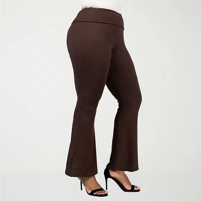 24seven Comfort Apparel Womens Plus Flare Sweatpant