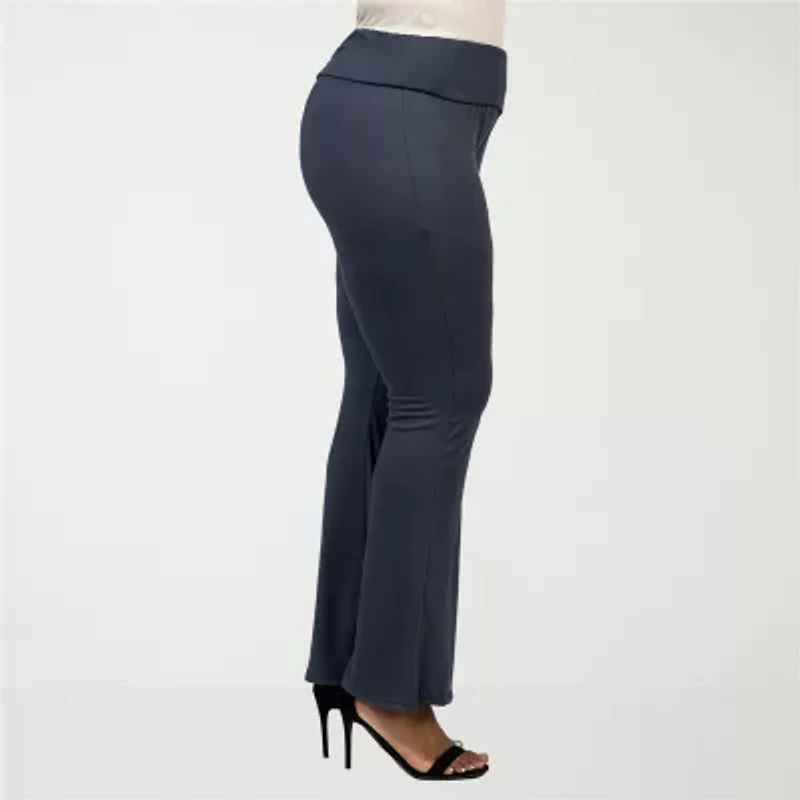 24seven Comfort Apparel Womens Plus Flare Sweatpant