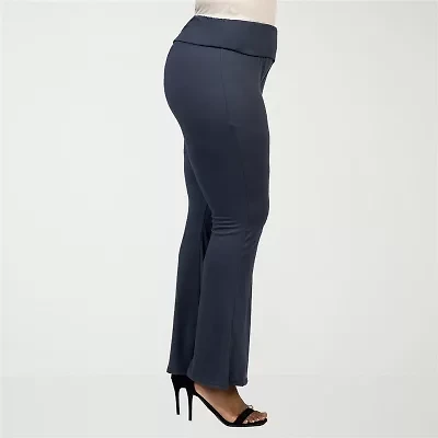 24seven Comfort Apparel Womens Plus Flare Sweatpant