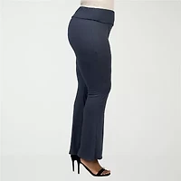 24seven Comfort Apparel Womens Plus Flare Sweatpant