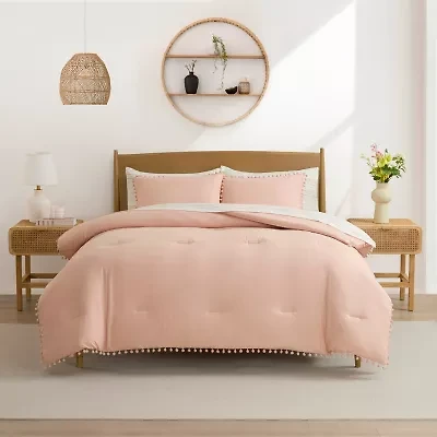 Sweet Home Collection Pompom Kids Bed A Bag Comforter Set