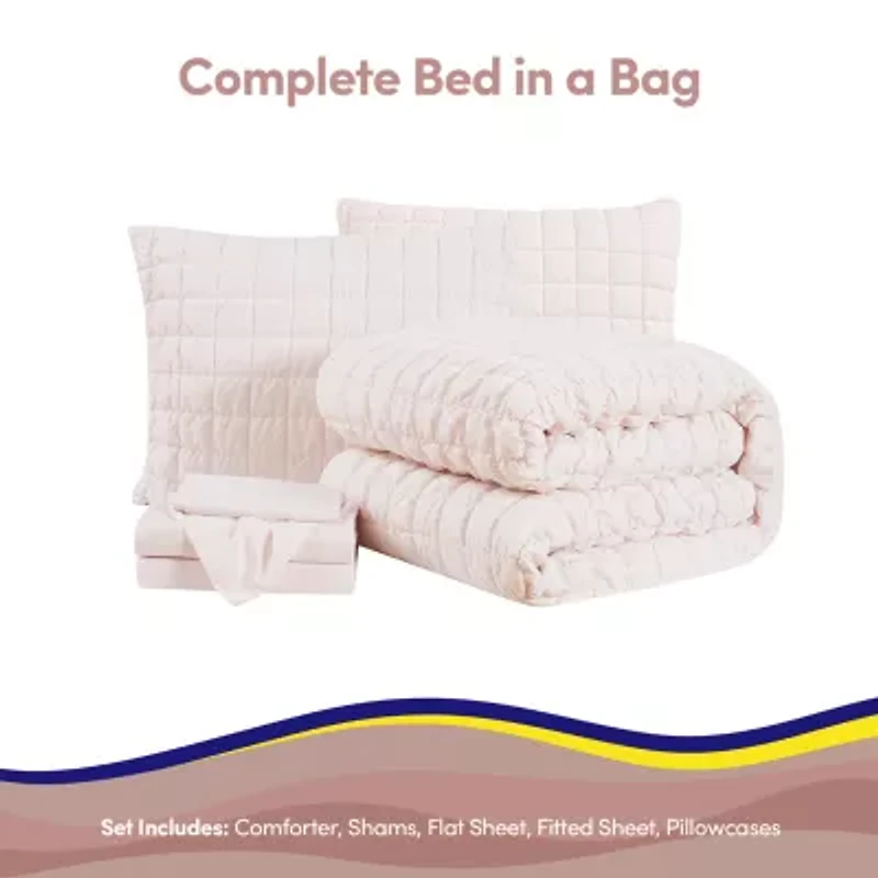 Sweet Home Collection Marshmallow Pouf Kids Bed A Bag Comforter Set