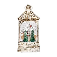 Roman 11"H Lighted Swirl Deer Eating Snowman Nose Christmas Tabletop Decor