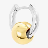 Silver Reflections Womens 14K Gold Over Brass 18.5mm Hoop Earrings