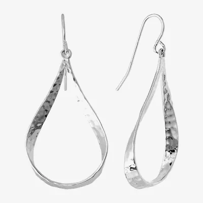 Silver Reflections Womens Pure Silver Over Brass Drop Earrings
