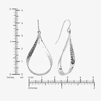 Silver Reflections Womens Pure Silver Over Brass Drop Earrings