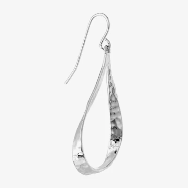 Silver Reflections Womens Pure Silver Over Brass Drop Earrings