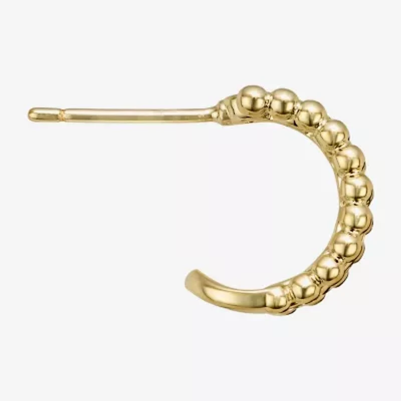 Sparkle Allure Triple Womens Cubic Zirconia 14K Gold Over Brass 12.4mm Hoop Earrings