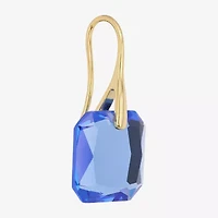Sparkle Allure Womens Blue Glass 14K Gold Over Brass Drop Earrings