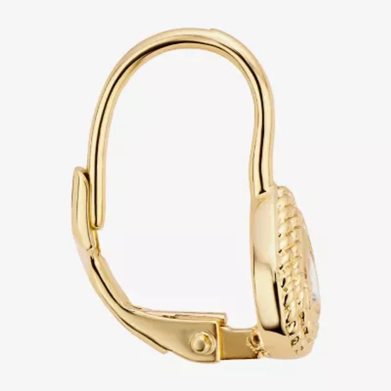 Sparkle Allure Womens Cubic Zirconia 14K Gold Over Brass Drop Earrings