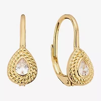 Sparkle Allure Womens Cubic Zirconia 14K Gold Over Brass Drop Earrings