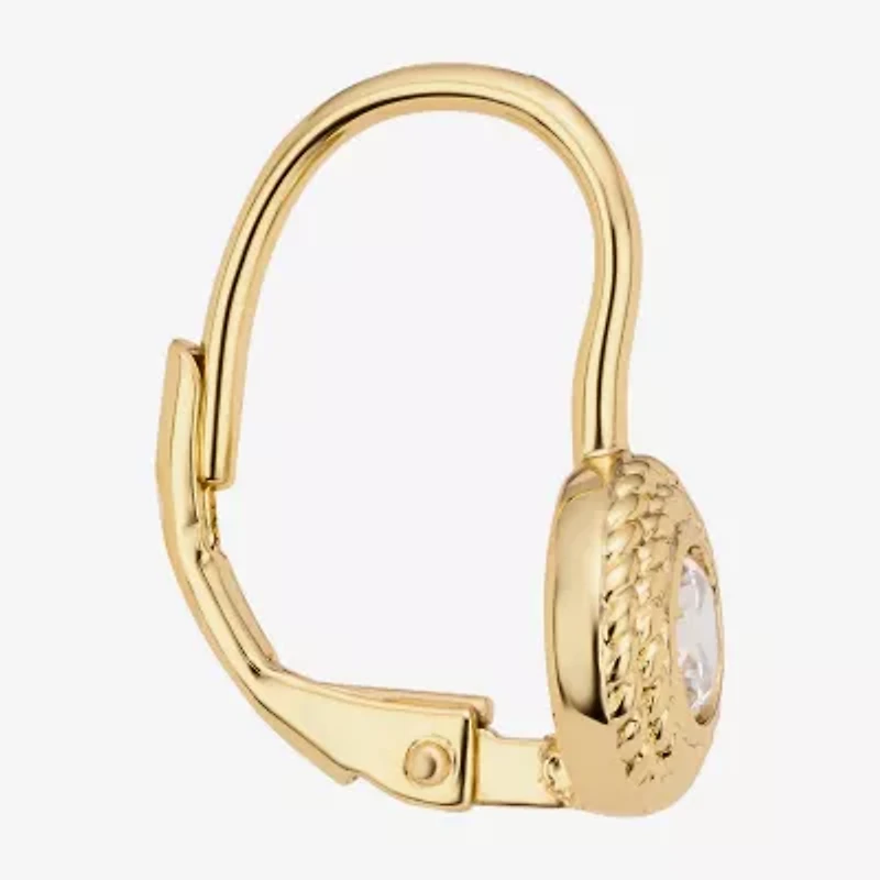 Sparkle Allure Womens Cubic Zirconia 14K Gold Over Brass Round Drop Earrings