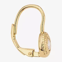 Sparkle Allure Womens Cubic Zirconia 14K Gold Over Brass Round Drop Earrings