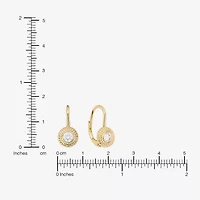 Sparkle Allure Womens Cubic Zirconia 14K Gold Over Brass Round Drop Earrings