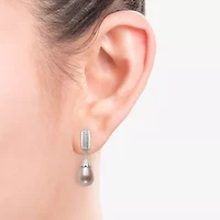 Limited Quantities! Womens Pink Cultured Freshwater Pearl Sterling Silver Drop Earrings