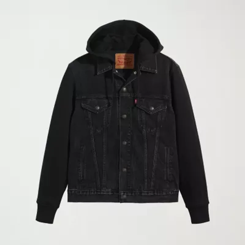Levi's® Hybrid Hoodie Mens Denim Hooded Lightweight Trucker Jacket