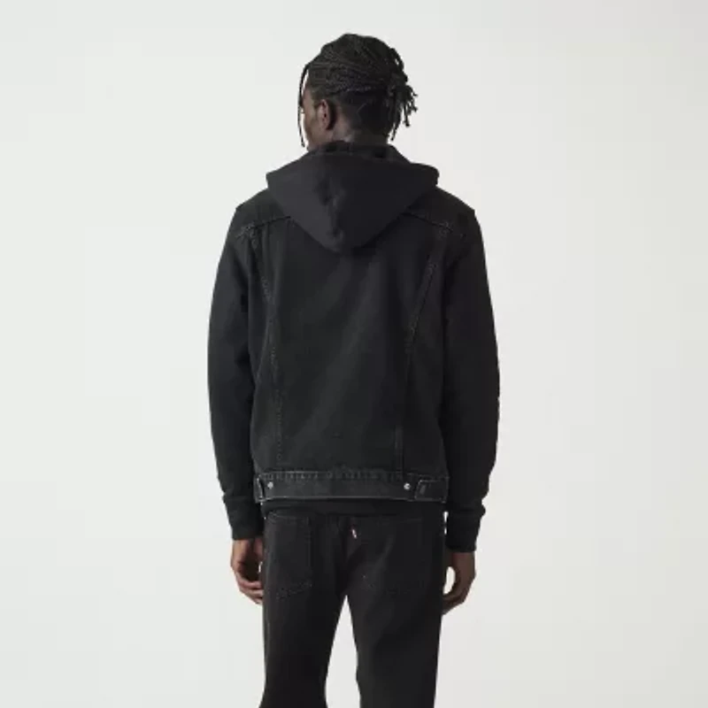 Levi's® Hybrid Hoodie Mens Denim Hooded Lightweight Trucker Jacket