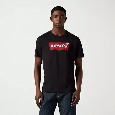 Levi's® Set-In Neck Mens Round Short Sleeve Regular Fit Graphic T-Shirt